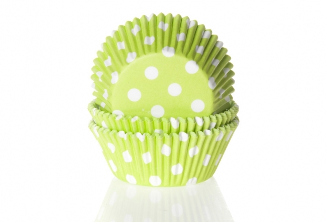 Baking cup Stip lime groen 50x33mm
