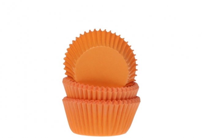 Mini baking cups effen oranje 35x22,5mm