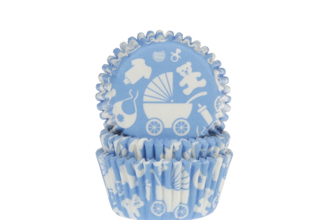 Baking cup Newborn blue 50x33mm