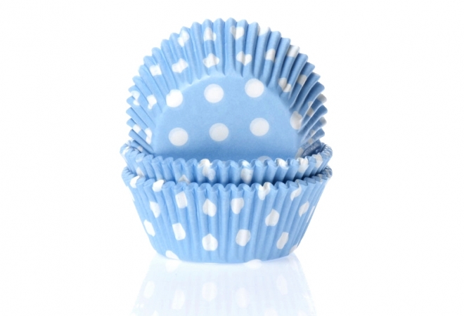 Baking cup Stip Aqua blauw 50x33 mm