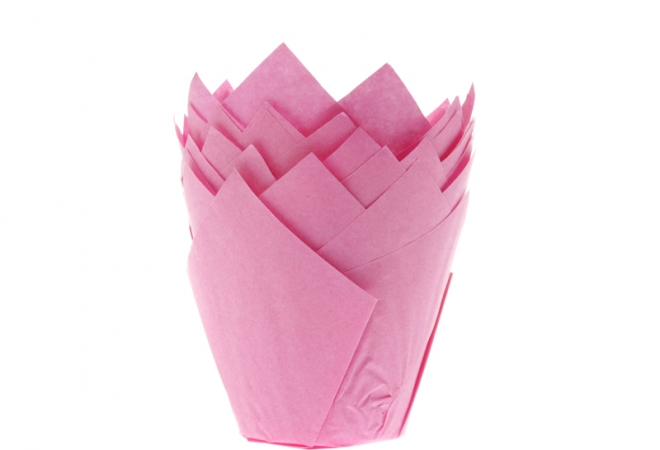 Muffin tulip cups pink