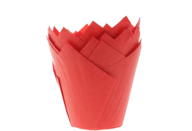 Muffin tulip cups red