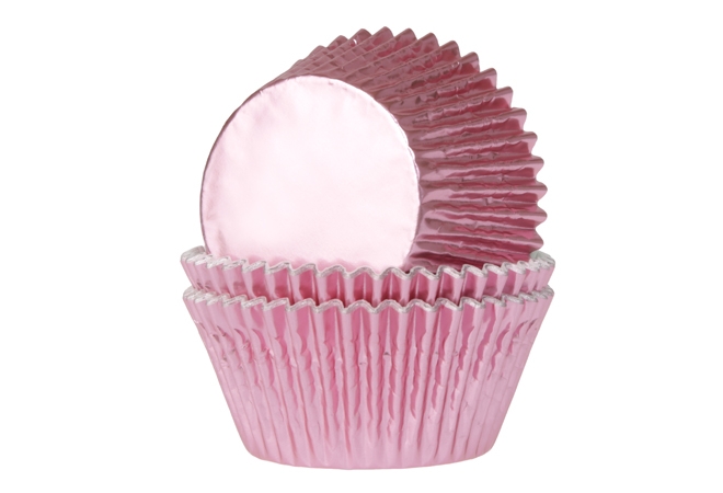 MINI baking cup folie baby roze 33x20 mm