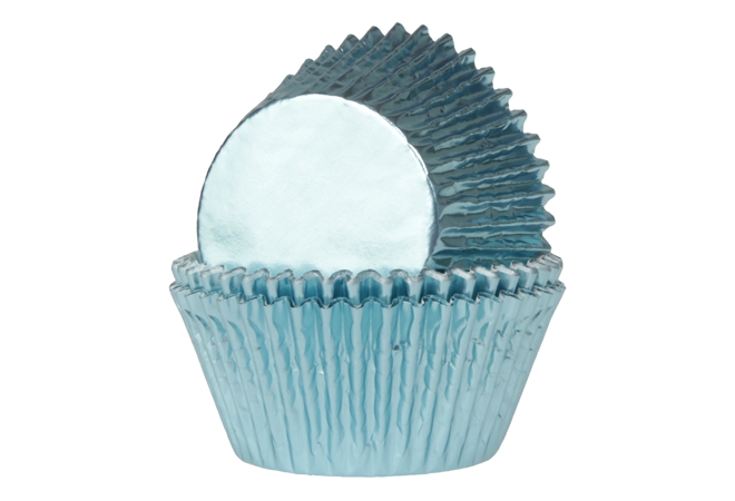 MINI baking cup folie baby blauw 33x20 mm