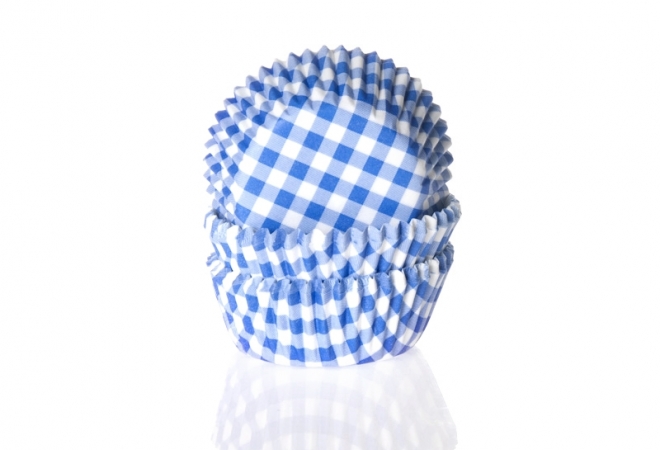 Mini Baking cup  ruit  blauw 35x23 mm