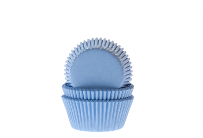 Bulk MINI Baking case effen licht blauw 35x22.5 mm 