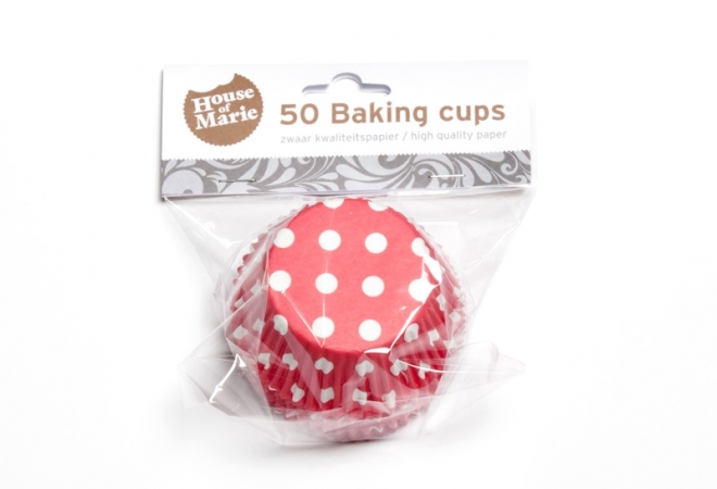 Baking cup Stip rood 50x33 mm