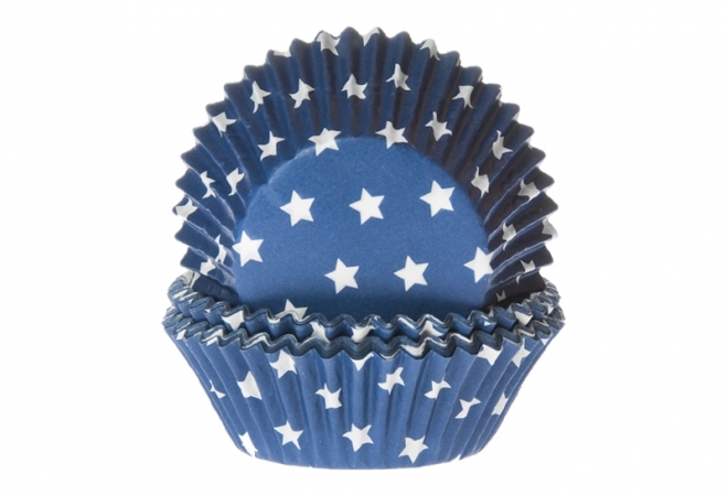 Baking cup Stars blue 50x33 mm