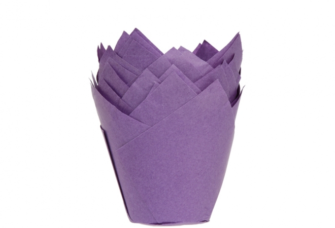 Muffin tulip cups purple