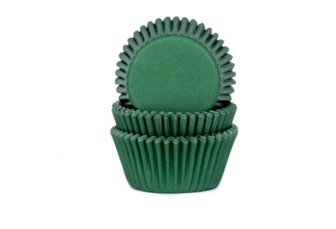 Bulk MINI baking cups donker groen 35x23mm