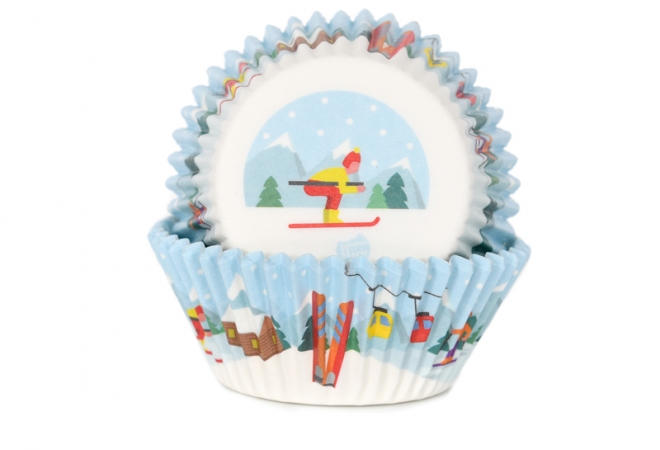 baking cups Ski 50x32.5mm