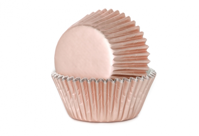 Baking cups folie Rosé goud
