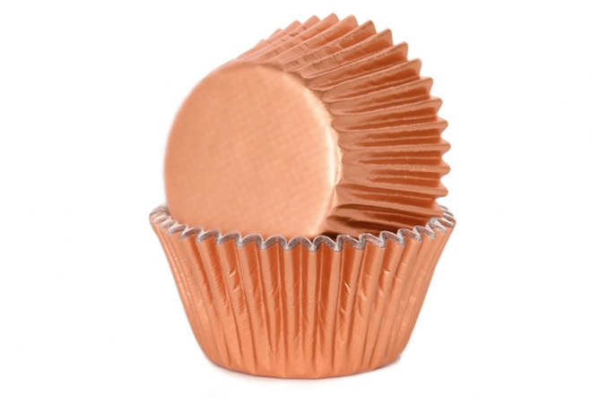 Baking cups folie Koper 48x32mm