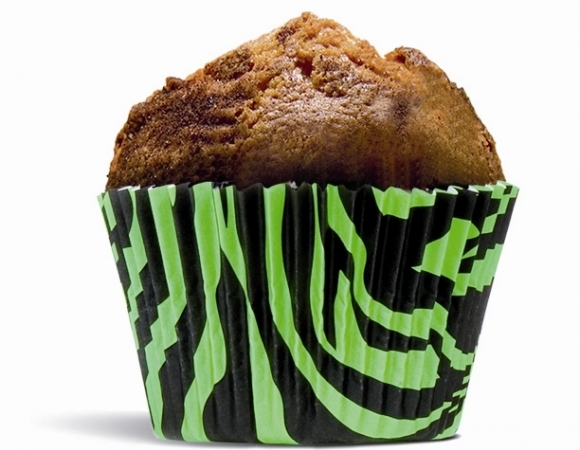 baking cup Zebra groen/zwart 50x35mm