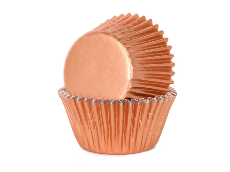 Baking cups folie Koper 48x32mm